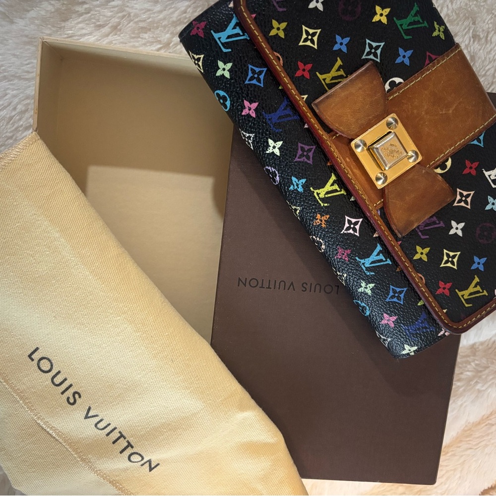 Louis Vuitton Sarah black multicolore wallet